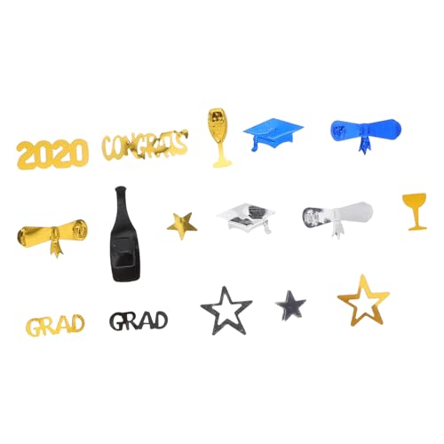 HOMOCONO 2Packungen Pack Abschlusskonfetti mit Glitzer und Doktorhut Dekoration Festliche Party Accessoires für Abschlussfeier und Schulabschluss HOMOCONO 2Packungen Pack Abschlusskonfetti mit Glitzer und Doktorhut Dekoration Festliche Party Accessoires für Abschlussfeier und Schulabschluss von HOMOCONO
