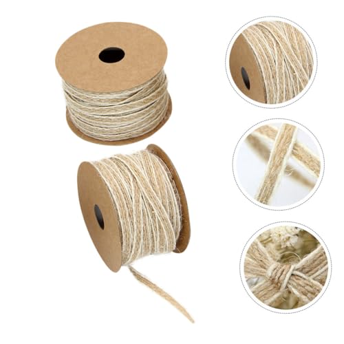 HOMOCONO 2Stücke Jute Spitzenband für DIY Hochzeits und Weihnachtsdekoration Geschenkverpackung Langlebiges Leinenmaterial für Bastelprojekte und HOMOCONO 2Stücke Jute Spitzenband für DIY Hochzeits und Weihnachtsdekoration Geschenkverpackung Langlebiges Leinenmaterial für Bastelprojekte und von HOMOCONO