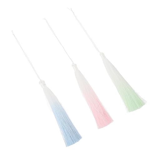 HOMOCONO 3 Stück Teiliges Diy Lesezeichen Quasten Farbverlaufende Quasten Rosa Grün und Himmelblau für Bastelprojekte und Schmuckherstellung HOMOCONO 3 Stück Teiliges Diy Lesezeichen Quasten Farbverlaufende Quasten Rosa Grün und Himmelblau für Bastelprojekte und Schmuckherstellung von HOMOCONO