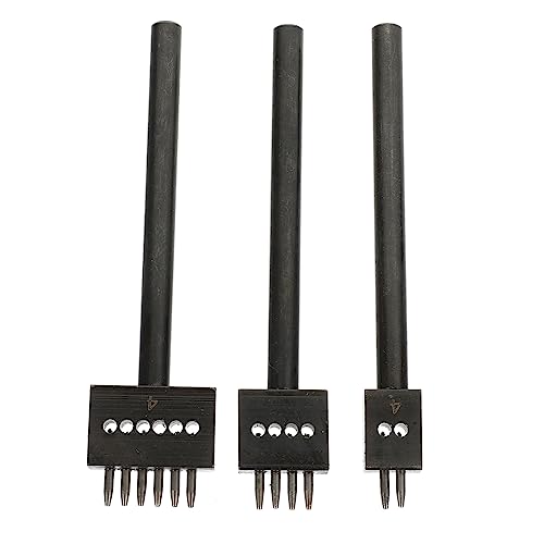 HOMOCONO 3 Teiliger Lederlocher, Lederstanzen, DIY Lederhandwerk Lochstanzer, Lederreihen Stanzwerkzeug, DIY Leder Stanzwerkzeug, Professioneller Gürtellocher, DIY Lederhandwerksbedarf von HOMOCONO
