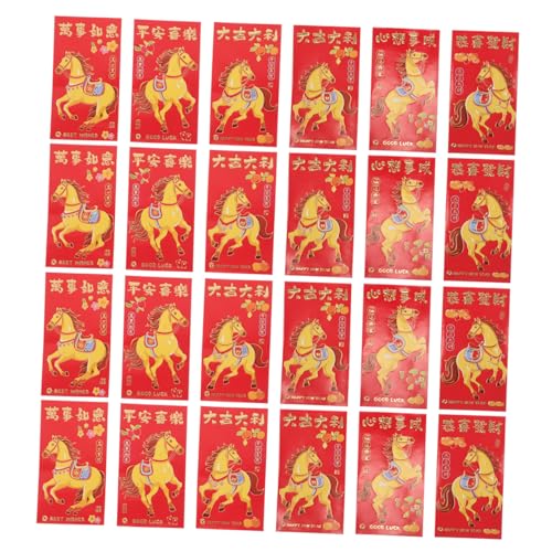 HOMOCONO 300 Stück Rote Umschläge Zum Chinesischen Neujahr – Partyzubehör Für Silvester 2026 – Mondpferd Muster Hongbao Chinesisches Frühlingsfest HOMOCONO 300 Stück Rote Umschläge Zum Chinesischen Neujahr – Partyzubehör Für Silvester 2026 – Mondpferd Muster Hongbao Chinesisches Frühlingsfest von HOMOCONO