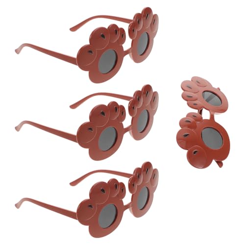 HOMOCONO 4 Stück Bärenpfoten Design für Jungen und Lustige Partybrillen für Geburtstagsfeiern und Tier Mottopartys Wiederverwendbar und Leicht HOMOCONO 4 Stück Bärenpfoten Design für Jungen und Lustige Partybrillen für Geburtstagsfeiern und Tier Mottopartys Wiederverwendbar und Leicht von HOMOCONO