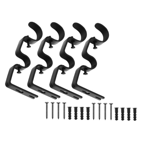 HOMOCONO 4 Stück Gardinenstangenablage, Verstellbare Gardinenstangenhalter, Gardinenstangenhalterungen, Wandgardinenstangenhalter, Gardinenstangenhalterung, Hochleistungs HOMOCONO 4 Stück Gardinenstangenablage, Verstellbare Gardinenstangenhalter, Gardinenstangenhalterungen, Wandgardinenstangenhalter, Gardinenstangenhalterung, Hochleistungs von HOMOCONO