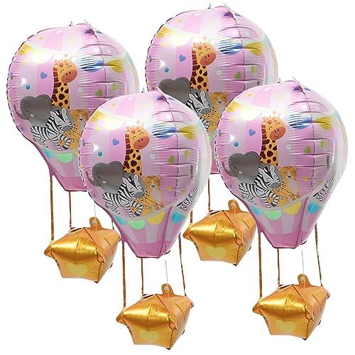 HOMOCONO 4 Stück Heißluftballons Deko Geburtstagsparty Luftballons Party Aluminiumfolien Luftballons Party Versorgung Festival Ballon Party Dekorationen Dekorative Luftballons Für von HOMOCONO