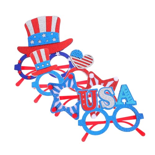 HOMOCONO 4 Stück Unabhängigkeitstagbrille Patriotische Partei Liefert Patriotische Partybrille Zum Unabhängigkeitstag Stirnbänder Zum Tag Der Unabhängigkeit Karneval Brille Plastik HOMOCONO 4 Stück Unabhängigkeitstagbrille Patriotische Partei Liefert Patriotische Partybrille Zum Unabhängigkeitstag Stirnbänder Zum Tag Der Unabhängigkeit Karneval Brille Plastik von HOMOCONO