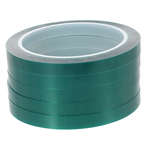 HOMOCONO 5 Rollen Hitzebeständiges Klebeband Hochtemperatur Sublimationsband aus Pet Vielseitiges Langlebiges und Elektrisches Isolierband für Maschinen und Elektronik von HOMOCONO