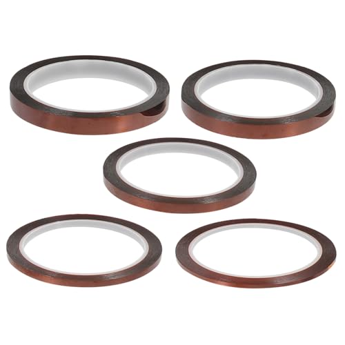 HOMOCONO 5 Rollen Hitzebeständiges Klebeband Wärmedämmband Hitzebeständiges Klebeband Hitzebeständiges Isolierband Selbstklebendes Thermoband Schrumpfband Mit Klebstoff von HOMOCONO
