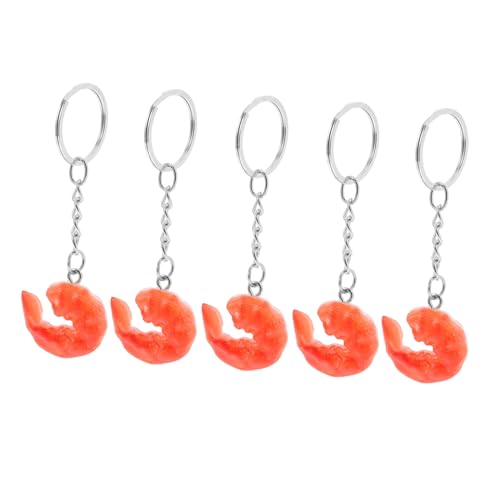 HOMOCONO 5 Stück Garnelen Modell Lebensmittel Schlüsselanhänger, Garnelenbilder, Garnelenfiguren, Modelle, Garnelenspielzeug, Neuartige Schlüsselanhänger, Gebratener Hühner HOMOCONO 5 Stück Garnelen Modell Lebensmittel Schlüsselanhänger, Garnelenbilder, Garnelenfiguren, Modelle, Garnelenspielzeug, Neuartige Schlüsselanhänger, Gebratener Hühner von HOMOCONO