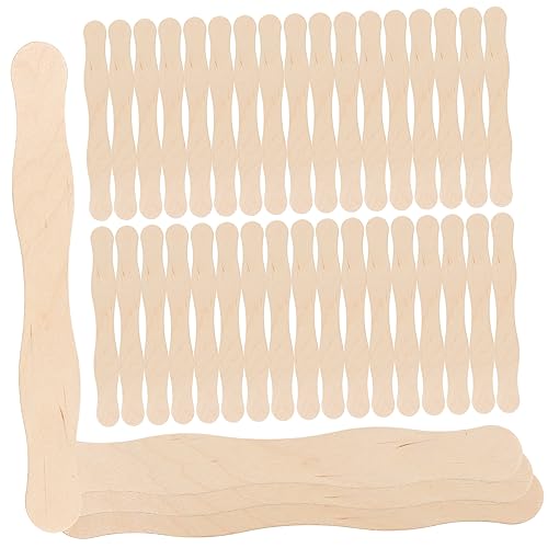 HOMOCONO 50 Stück Diy Holzstäbchen für Bastelarbeiten Multifunktionale Handwerksmaterialien für Feste Natürliche Holzfarbe von HOMOCONO