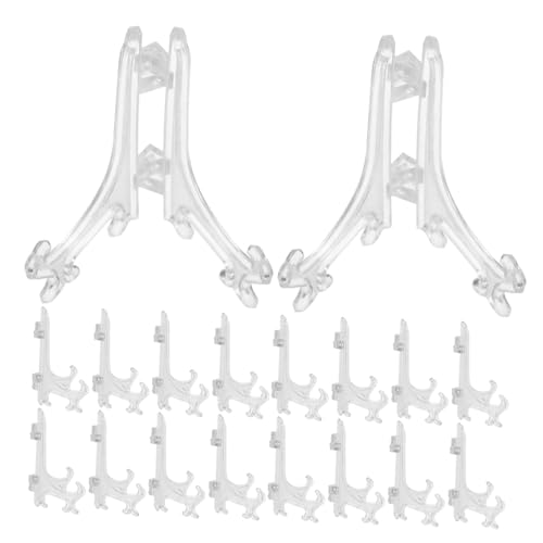 HOMOCONO 50 Stück Mini Kunststoff Staffelei Displayständer Transparente Tellerhalter für Bilder Malerei und Dekoration und Vielseitig für Zuhause und Galerie HOMOCONO 50 Stück Mini Kunststoff Staffelei Displayständer Transparente Tellerhalter für Bilder Malerei und Dekoration und Vielseitig für Zuhause und Galerie von HOMOCONO
