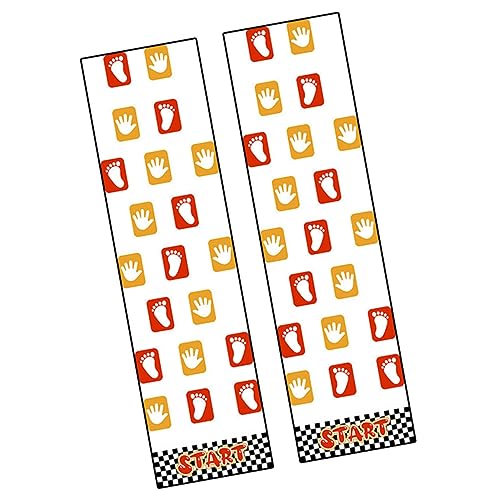 HOMOCONO 6 Blätter Hand Fuß Form Aufkleber Bunte Fußabdruck und Handabdruck Wandaufkleber für Kindergarten PVC Bodenaufkleber für Kinderzimmer und Klassenzimmer Wasserfest und Stark Haftend von HOMOCONO