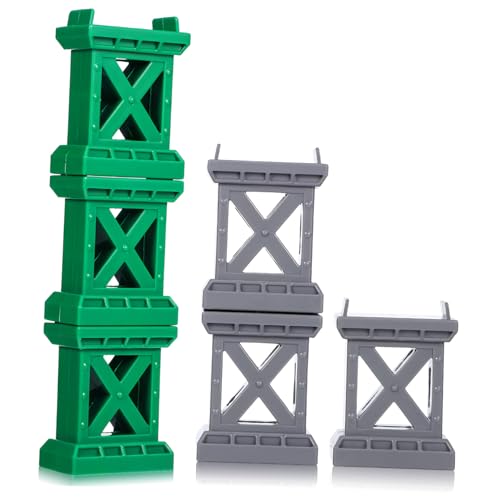 HOMOCONO 6 Stück Brückenstützen für Spielzeugzüge Holzschienen Zubehör Höhenverstellbare Eisenbahnbrücke Robust und Kompakt für Kreative Gleisgestaltungen HOMOCONO 6 Stück Brückenstützen für Spielzeugzüge Holzschienen Zubehör Höhenverstellbare Eisenbahnbrücke Robust und Kompakt für Kreative Gleisgestaltungen von HOMOCONO