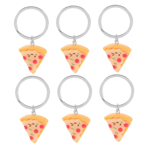 HOMOCONO 6 Stück Pizza Schlüsselanhänger Lustige Schlüsselringe Party und Taschenaccessoires Realistisches Design für Schlüssel Geldbörsen und Taschen HOMOCONO 6 Stück Pizza Schlüsselanhänger Lustige Schlüsselringe Party und Taschenaccessoires Realistisches Design für Schlüssel Geldbörsen und Taschen von HOMOCONO