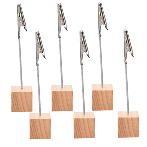 HOMOCONO 6 Stück Retro Memo Clips Holzfarbene Desktop Notizklammern Alligator Büroklammern Fotohalter für Karten Zettelhalter Kreative Tischdekoration Langlebig HOMOCONO 6 Stück Retro Memo Clips Holzfarbene Desktop Notizklammern Alligator Büroklammern Fotohalter für Karten Zettelhalter Kreative Tischdekoration Langlebig von HOMOCONO