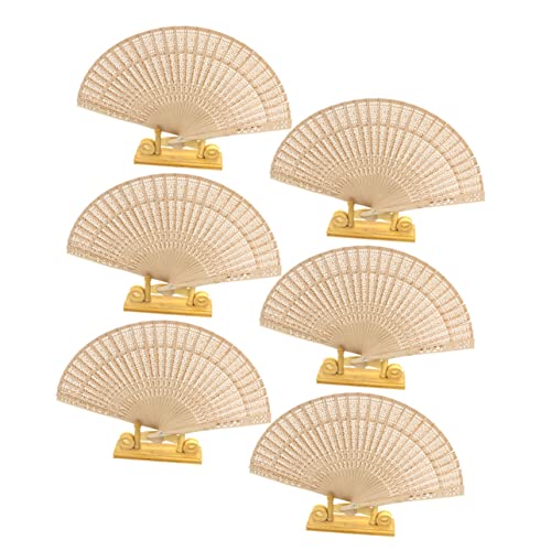 HOMOCONO 6 Stück Teiliges aus Vintage Holz Handventilatoren Faltbare Holzhandschuhe mit Filigranem Design für Tanz und Kulturveranstaltungen HOMOCONO 6 Stück Teiliges aus Vintage Holz Handventilatoren Faltbare Holzhandschuhe mit Filigranem Design für Tanz und Kulturveranstaltungen von HOMOCONO