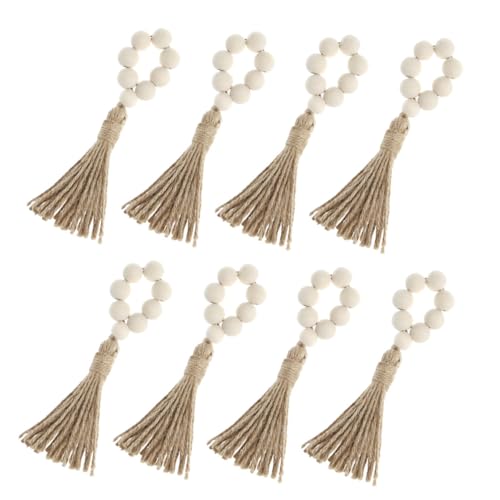 HOMOCONO 8 Stück Serviettenringe, Tischserviettenhalter, Serviettenhalter, Serviettenhalter, Party Serviettenverschluss, Holzperlen, Serviettenhalter, Tischserviettenringe, Esstisch HOMOCONO 8 Stück Serviettenringe, Tischserviettenhalter, Serviettenhalter, Serviettenhalter, Party Serviettenverschluss, Holzperlen, Serviettenhalter, Tischserviettenringe, Esstisch von HOMOCONO