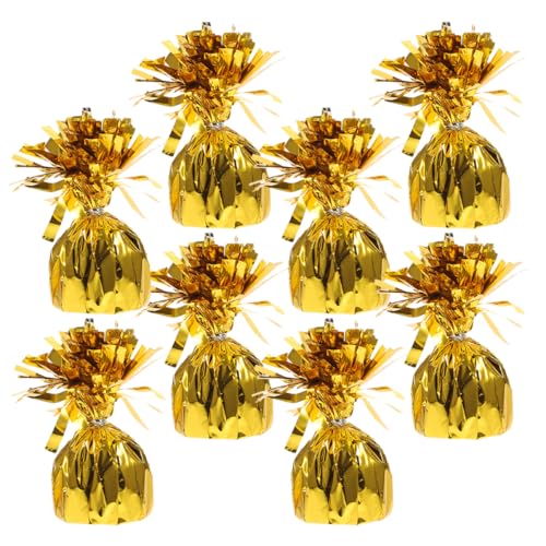 HOMOCONO 8 Stück Teiliges Luftballon Gewichte für Tischdekorationen Goldene Folienballon Halter für Hochzeiten Geburtstagsfeiern Babypartys und Festlichkeiten von HOMOCONO