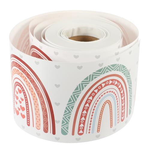 HOMOCONO Boho Cartoon Musterpapier Border Sticker Selbstklebend Dekorativer Ersatzrahmen für Klassenzimmer Pinnwand Bunte Border Deko für Tafeln und Wände HOMOCONO Boho Cartoon Musterpapier Border Sticker Selbstklebend Dekorativer Ersatzrahmen für Klassenzimmer Pinnwand Bunte Border Deko für Tafeln und Wände von HOMOCONO