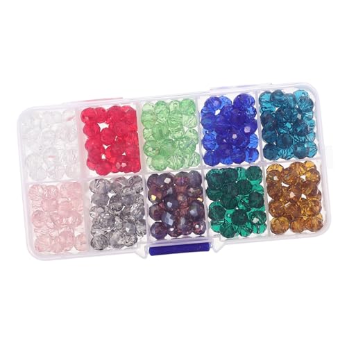 HOMOCONO Bunte Glasperlen Handgefertigte DIY Schmuckperlen Facettierte Kristallperlen für Armbänder Basteln und Kreative Projekte Praktische Aufbewahrungsbox HOMOCONO Bunte Glasperlen Handgefertigte DIY Schmuckperlen Facettierte Kristallperlen für Armbänder Basteln und Kreative Projekte Praktische Aufbewahrungsbox von HOMOCONO