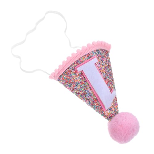 HOMOCONO Bunte Spitzmütze Geburtstagshüte Für Kinder Baby Mädchen Geburtstagsmütze Geburtstagsmütze Stirnband Baby Geburtstagsparty Foto Requisite Geburtstagsbedarf Kinder Geburtstagskappe von HOMOCONO