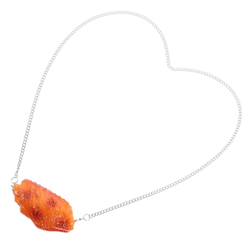 HOMOCONO Chicken Wing Halskette Fried Chicken Dekorationen Party Favor Food Model Anhänger Hip Hop Kleidungszubehör Fried Food Dekoration Hip Hop Halskette Food Dekorationen Food Models von HOMOCONO