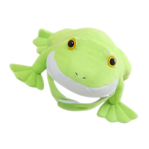 HOMOCONO Froschkapuze, Cartoon Froschhut, Tierkostümhut, Plüsch Cosplay Hut, Cosplay Kopfbedeckung, Partykostüm, Cartoon Froschkappe, Froschhut Für Kinder, Plüschhut, Froschform, von HOMOCONO