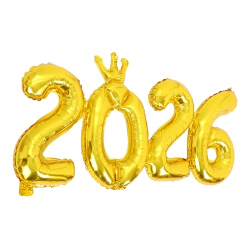 HOMOCONO Große Goldene Aluminiumfolie Luftballons für Abschlussfeiern Neujahrsfeiern Hochzeiten und Geburtstagsdekorationen Leicht Aufzublasen und Lange Schwebend von HOMOCONO