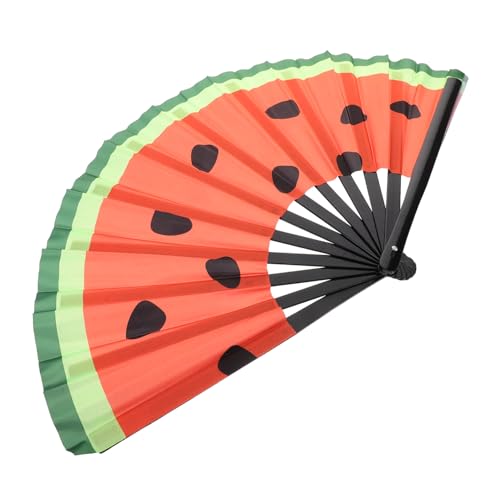 HOMOCONO Großer Faltbarer Handfächer Leuchtender Japanischer Wassermelonen Fan für Partys Hochzeiten und Bühnenaufführungen Geschenkidee für Verschiedene Anlässe HOMOCONO Großer Faltbarer Handfächer Leuchtender Japanischer Wassermelonen Fan für Partys Hochzeiten und Bühnenaufführungen Geschenkidee für Verschiedene Anlässe von HOMOCONO