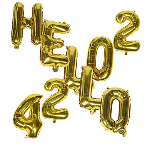HOMOCONO 2024 Luftballons Neujahr Dekorationen Aluminiumfolie Luftballons Set Hallo Ballon Party Favor HOMOCONO 2024 Luftballons Neujahr Dekorationen Aluminiumfolie Luftballons Set Hallo Ballon Party Favor von HOMOCONO