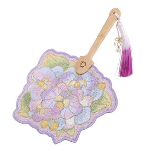 HOMOCONO Handbestickter Fächer mit Quaste Holz für Hochzeiten Tanzaufführungen und Partys Dekoration und Accessoire HOMOCONO Handbestickter Fächer mit Quaste Holz für Hochzeiten Tanzaufführungen und Partys Dekoration und Accessoire von HOMOCONO