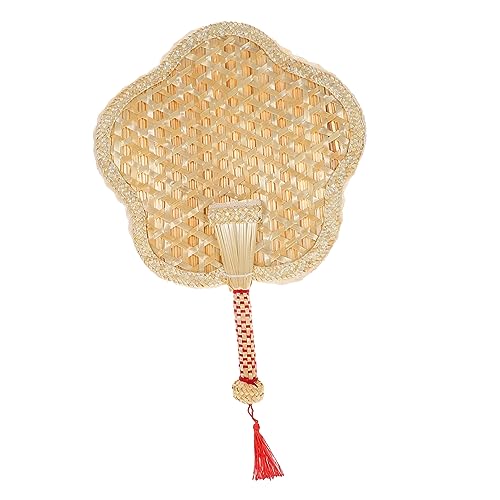 HOMOCONO Handgefertigter Gewebter Handfächer aus Natürlichem Stroh für Sommer Chinesischer Stil für Strand Partys und Hochzeit Dekoration Zufälliges Design HOMOCONO Handgefertigter Gewebter Handfächer aus Natürlichem Stroh für Sommer Chinesischer Stil für Strand Partys und Hochzeit Dekoration Zufälliges Design von HOMOCONO