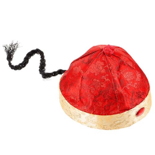HOMOCONO Kaiserhut, Hut Für Erwachsene, Requisite, Cosplay Partyhut, Hut Im Traditionellen Stil, Chinesischer Kaiser, Kostümzubehör, Asiatischer Zopfhut, Partyhut Im Chinesischen Stil, von HOMOCONO