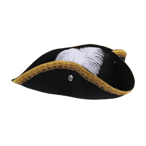HOMOCONO Piratenhut mit Feder für Halloween Cosplay und Maskenbälle Bequemes und Stilvolles Kostümzubehör für Partys und Festlichkeiten Einzigartiges Accessoire für Piratenverkleidungen HOMOCONO Piratenhut mit Feder für Halloween Cosplay und Maskenbälle Bequemes und Stilvolles Kostümzubehör für Partys und Festlichkeiten Einzigartiges Accessoire für Piratenverkleidungen von HOMOCONO