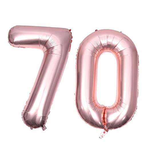 HOMOCONO Zahlenballon 70 Rosé Jumbo Folienballon Zur Geburtstagsfeier Jubiläumsdekoration Partybedarf Foto Requisiten Für Besondere Anlässe HOMOCONO Zahlenballon 70 Rosé Jumbo Folienballon Zur Geburtstagsfeier Jubiläumsdekoration Partybedarf Foto Requisiten Für Besondere Anlässe von HOMOCONO