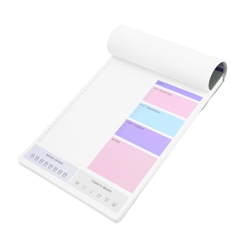 HOMOCONO Täglicher Planer Notizblock Windspielgrün Kreativer Praktischer Tear Off Notizblock für Effiziente Büro Studentenplanung Elegantes Design Große Schreibfläche von HOMOCONO