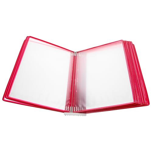 HOMOCONO wandmontierter Ausstellungsständer Organizer für Büropapier Wandmontiertes Dokumentenregal Dokumentordner Dokumentenorganisatorhalter Wandmontierter Magazinhalter Eisen rot von HOMOCONO