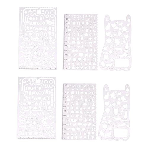 2 Sätze Lesezeichen Mit Hohlem Lineal Multifunktionale Schablonen Für Zeichnen Und Graffiti Für Tagebücher Scrapbooking Und Bastelprojekte 3 Stücke * 2 2 Sätze Lesezeichen Mit Hohlem Lineal Multifunktionale Schablonen Für Zeichnen Und Graffiti Für Tagebücher Scrapbooking Und Bastelprojekte 3 Stücke * 2 von HOMSFOU