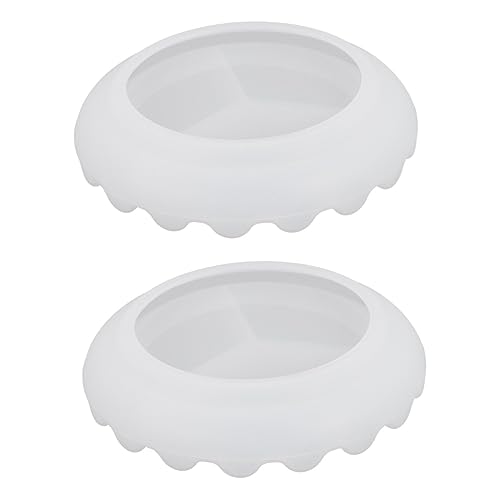 2 Stck. Diy Silikonform für Kristall Epoxidharz Runde Flache Platte Gießform für Handwerksprojekte nicht Haftend und Leicht zu Reinigen für Bastelideen und Schmuckherstellung von HOMSFOU