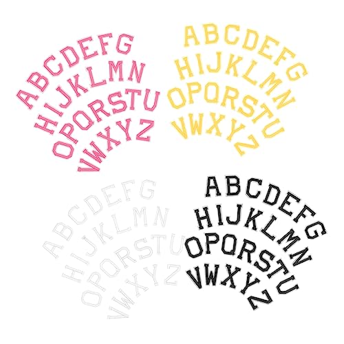 8 Sätze Aufnäher mit Bestickten Alphabet Patches zum Aufbügeln für Kleidung Taschen Shirts Diy Dekoration und Reparatur von Kleidung von HOMSFOU