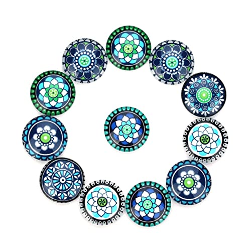 HOMSFOU 1 20 Stück Glaszeit Reiz Blumen Blau Mädchen Anhänger für die Schmuckherstellung DIY -Schmuck Schmuckmaterial Schmuckversorgung DIY Schmuckherstellung Blue von HOMSFOU