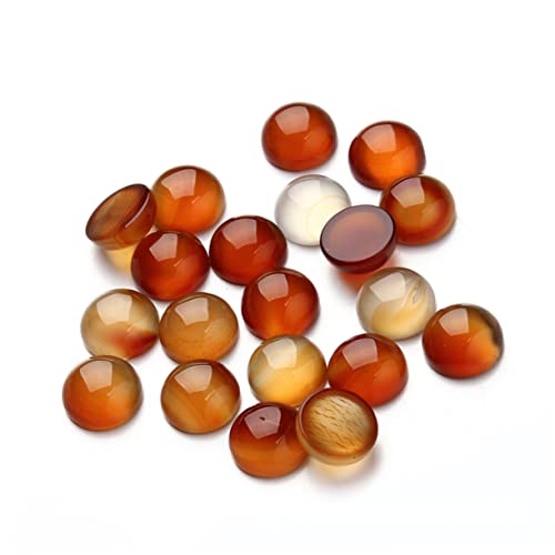 HOMSFOU 1 20 Stück Rote Achat -Haarnadelzubehör schmuckherstellung schmuck machen Schmuckperlen schmuckzubehör schmuckzubehã¶r Cabochons Bausätze Steinflecken Schmuckaufnäher Coffee von HOMSFOU