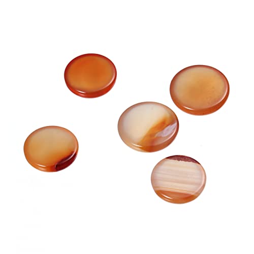 HOMSFOU 1 20 Stück Rote Achat -haarnadelzubehör Lieferungen Cabochons Verschiedene Kristalle Handwerk Herstellung Perlen Für Schmuckhersteller Bausätze Steinflecken Schmuckaufnäher Kaffee von HOMSFOU