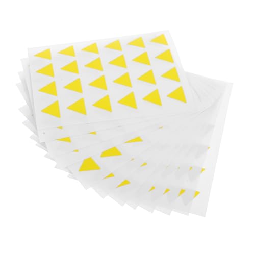 HOMSFOU 1 Dreiecksetikett Farbe Entfernbares Vinyl Belohnungsaufkleber in Dreiecksform Dreieck-aufkleber-etiketten Klebebrikotaufkleber Kupferplattenaufkleber Yellow von HOMSFOU