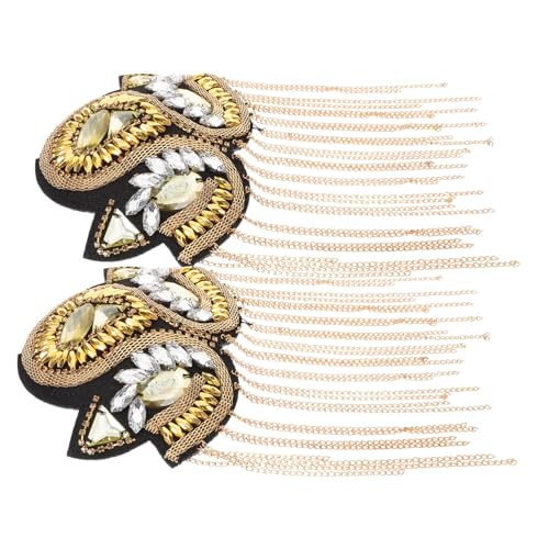 HOMSFOU 1 Paar Goldene Vintage Punk Schulterklappen mit Quasten Metall Abzeichen für Kostüme für Partys und Bühnenauftritte Leicht und Langlebig Einfache Anbringung HOMSFOU 1 Paar Goldene Vintage Punk Schulterklappen mit Quasten Metall Abzeichen für Kostüme für Partys und Bühnenauftritte Leicht und Langlebig Einfache Anbringung von HOMSFOU