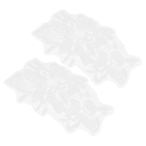 HOMSFOU 1 Paar Kleiderapplikation Flicken zum Nähen Blumen dekorative Patches gestickte Abziehbilder Hochzeit Flicken für Bekleidung Flecken Kleiderflicken Polyester Silver HOMSFOU 1 Paar Kleiderapplikation Flicken zum Nähen Blumen dekorative Patches gestickte Abziehbilder Hochzeit Flicken für Bekleidung Flecken Kleiderflicken Polyester Silver von HOMSFOU
