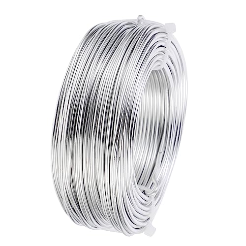 HOMSFOU 1 Rolle Aluminiumdrahtmaterial Biegbarer Aluminiumdraht Schmuck Perlendraht Draht Zum Basteln Drahtwickeldraht Biegsamer Metalldraht Draht Zum Bildhauen Modellierdraht Silber HOMSFOU 1 Rolle Aluminiumdrahtmaterial Biegbarer Aluminiumdraht Schmuck Perlendraht Draht Zum Basteln Drahtwickeldraht Biegsamer Metalldraht Draht Zum Bildhauen Modellierdraht Silber von HOMSFOU