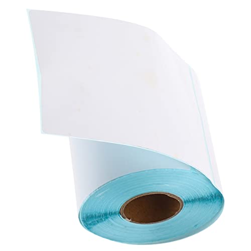 HOMSFOU 1 Rolle Barcode -papieretikett Selbst Aufkleber-etiketten Thermaldrucker -etiketten Thermalaufkleber Thermisches Etikett Klebrig Thermal- Klebstoff Hitzeempfindliche Aufkleber Weiß von HOMSFOU