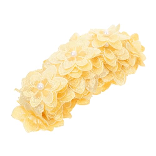 HOMSFOU 1 Rolle Blumenförmige Spitzenborte Milchseide Yards Diy Nähmaterial für Hochzeitskleider und Bastelprojekte und Elegant für Handarbeiten von HOMSFOU