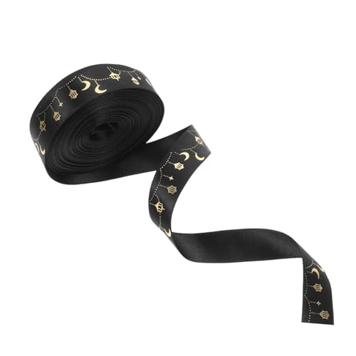 HOMSFOU 1 Rolle Bogenband Geschenkband Zum Geburtstag Kranzband Islamische Partydekoration Muslimisches Partyband Ramadan Partyband Bänder Für Blumenarrangements Wickelband Polyester Black HOMSFOU 1 Rolle Bogenband Geschenkband Zum Geburtstag Kranzband Islamische Partydekoration Muslimisches Partyband Ramadan Partyband Bänder Für Blumenarrangements Wickelband Polyester Black von HOMSFOU