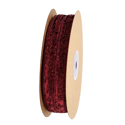 HOMSFOU 1 Rolle Breites Flockendes Stoffband Dekoratives Geschenkband für Hochzeiten Partys und Diy Bastelprojekte Weinrot für Bekleidung Haaraccessoires und Feiertagsverpackungen HOMSFOU 1 Rolle Breites Flockendes Stoffband Dekoratives Geschenkband für Hochzeiten Partys und Diy Bastelprojekte Weinrot für Bekleidung Haaraccessoires und Feiertagsverpackungen von HOMSFOU